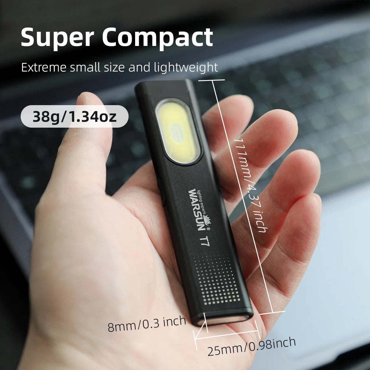 Magnetic Keychain Flashlight with LED Light