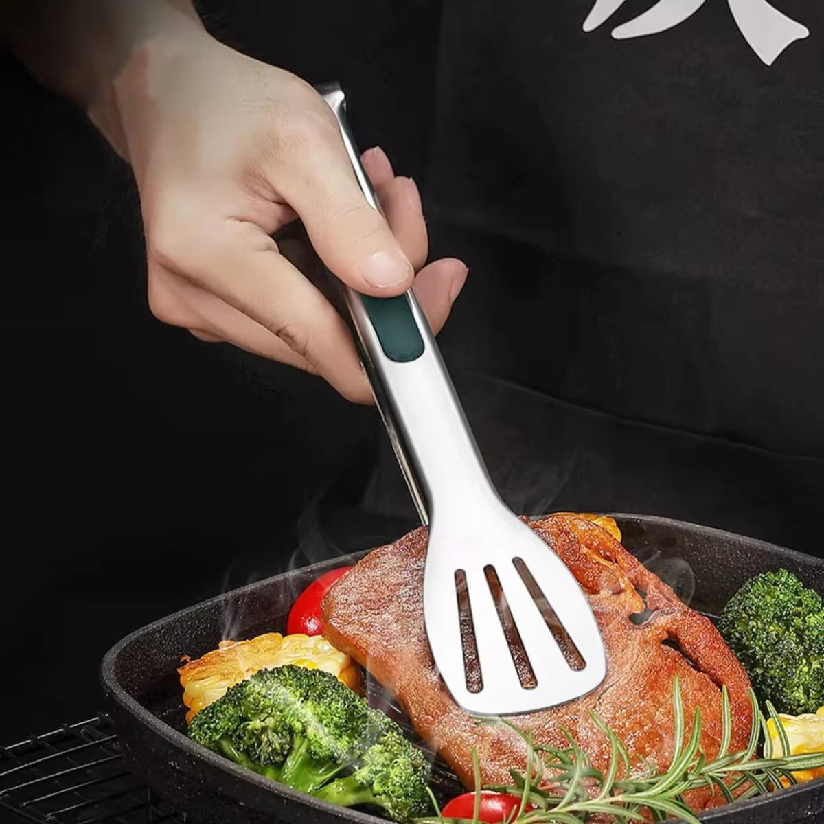 Heavy-Duty Cooking Tongs for Kitchen Use