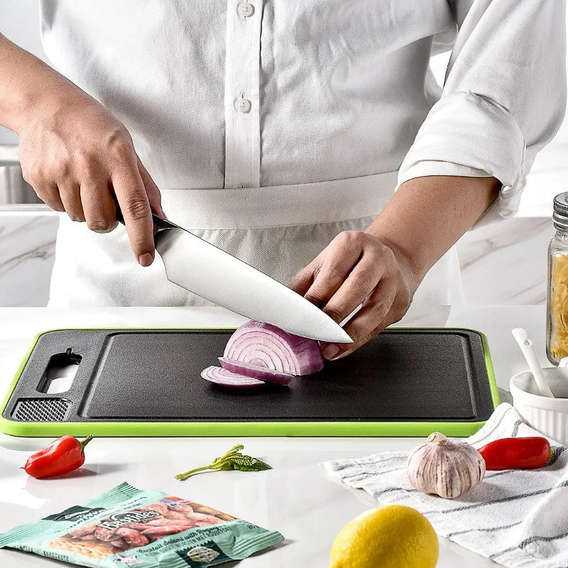 Multifunctional Cutting Board Set with Thawing Tray and Sharpener