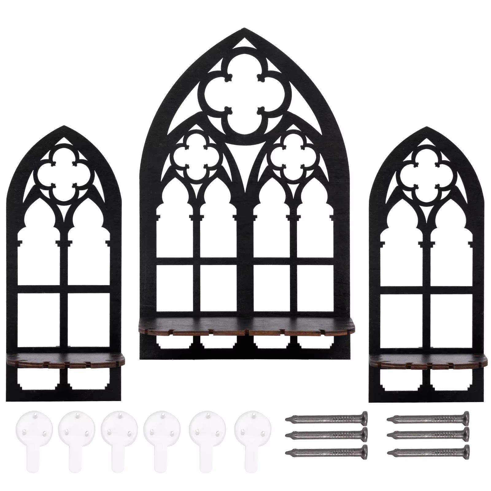 Set of 3 Gothic-Inspired Wall Decorations