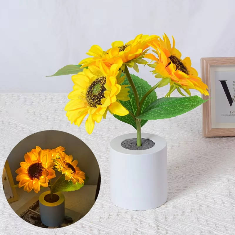 Table Lamp in Sunflower Design