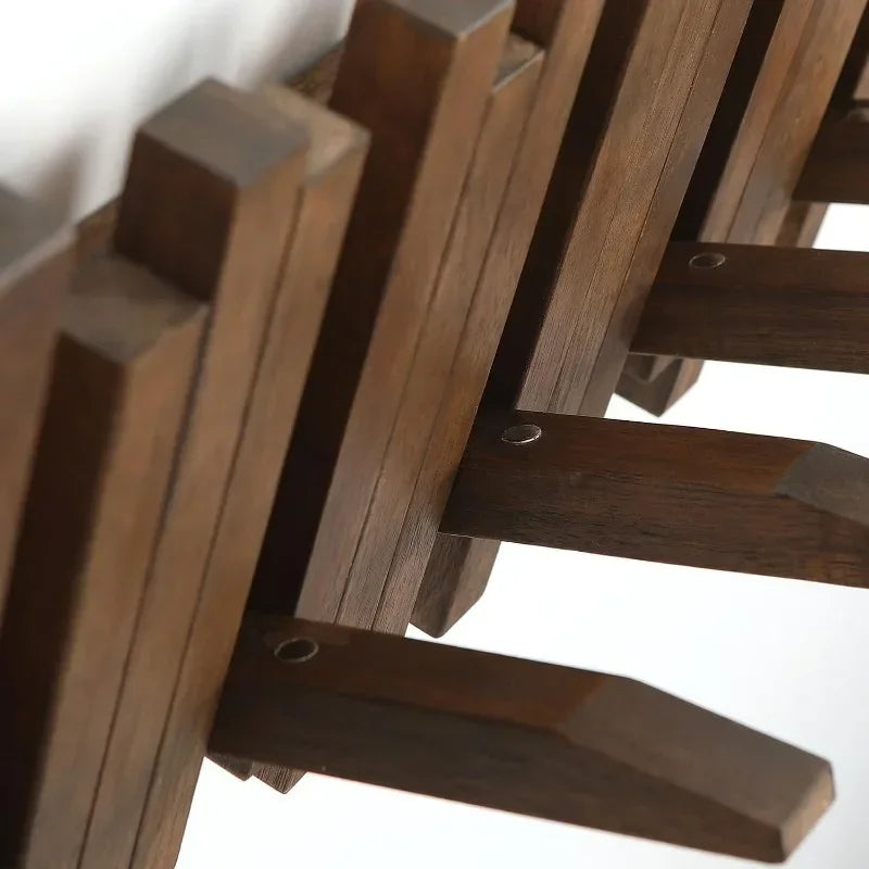 Wall-Mounted Coat Rack with Natural Wood Flip Down Hooks