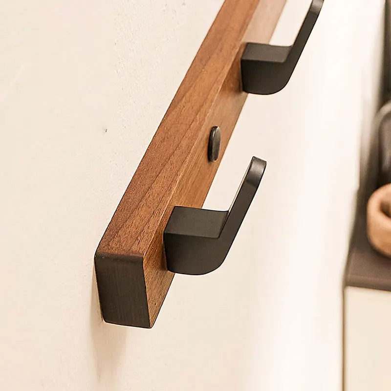 Wall-Mounted Coat Hook in Wood and Metal - Minimalist Design