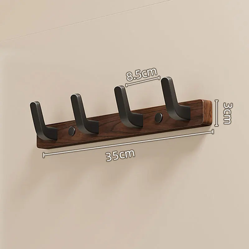 Wall-Mounted Coat Hook in Wood and Metal - Minimalist Design