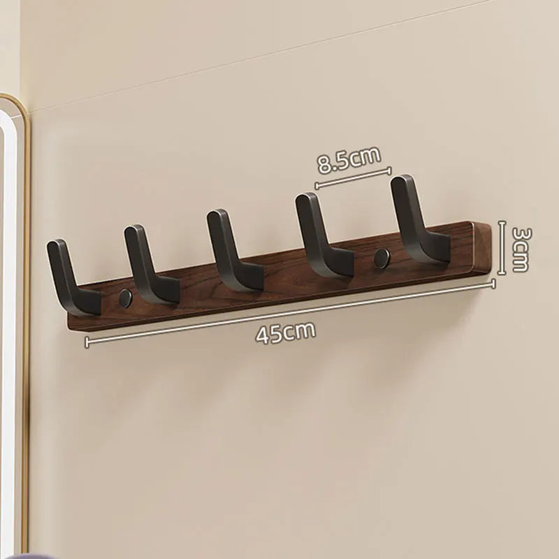 Wall-Mounted Coat Hook in Wood and Metal - Minimalist Design