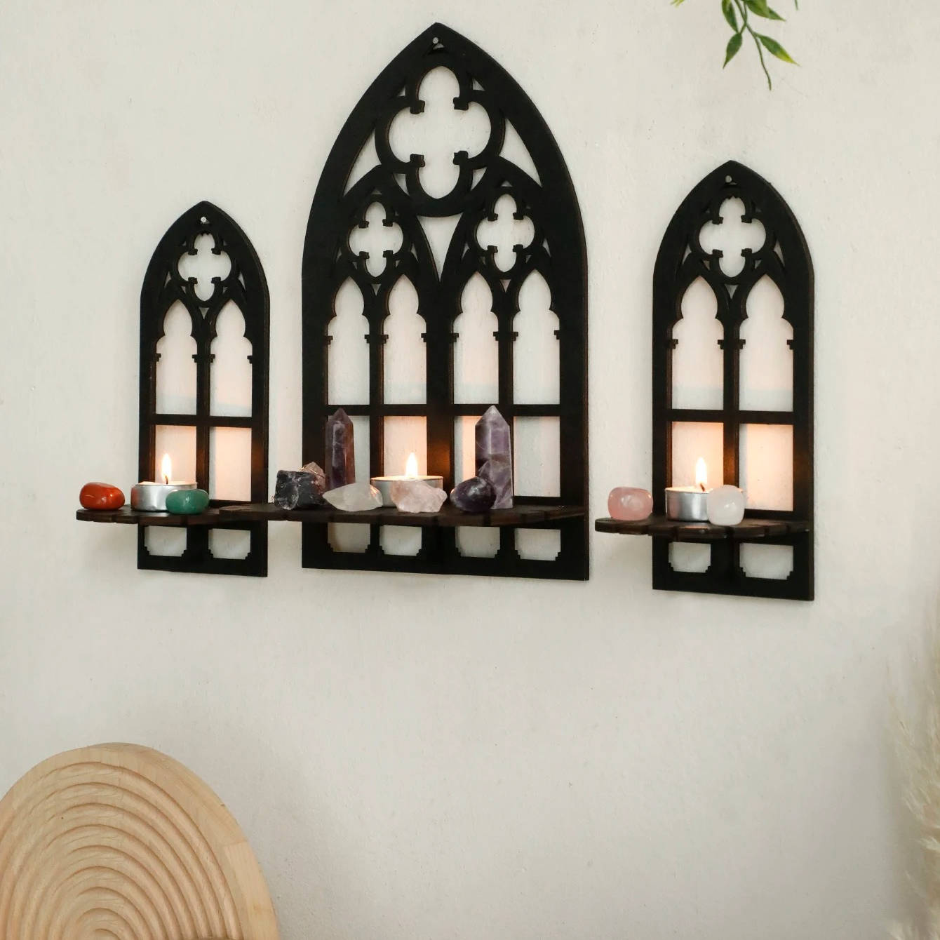Set of 3 Gothic-Inspired Wall Decorations