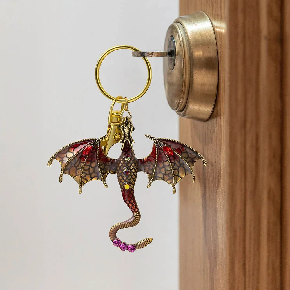 Mystic Dragon Keychain | Durable Fantasy Pendant for Bags & Keys