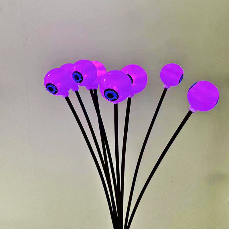 Solar-Powered Halloween Eyeball Lights Outdoor Swaying Spooky Decor