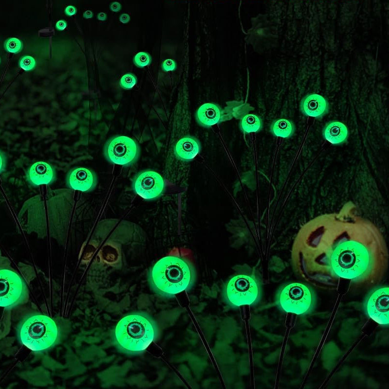 Solar-Powered Halloween Eyeball Lights Outdoor Swaying Spooky Decor
