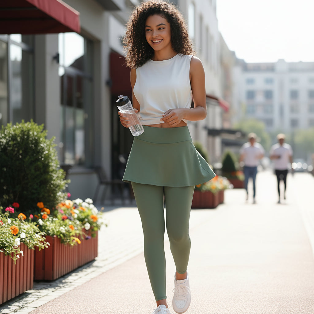 Comfort Fit High-Rise Leggings with Flared Design for Daily Use