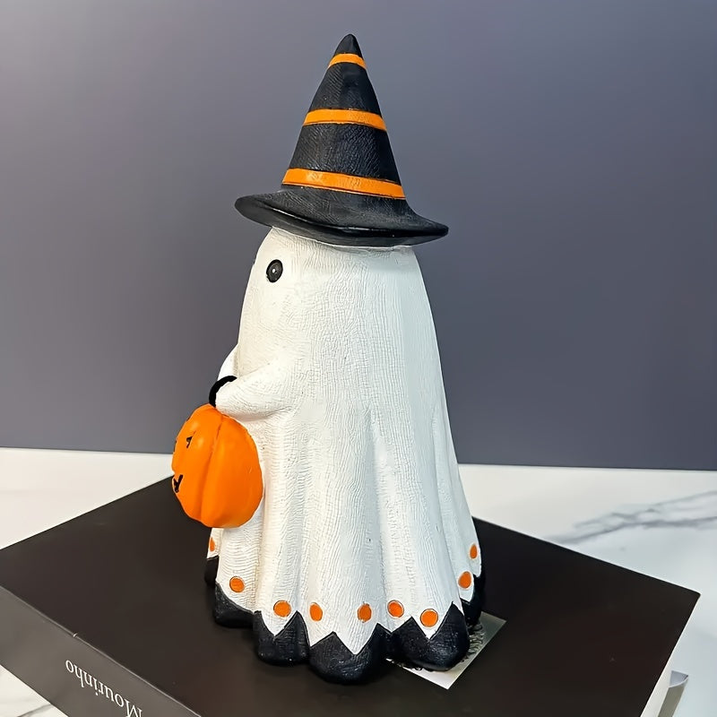 Halloween Resin Pumpkin Statue Tabletop Decor with Art Deco Style