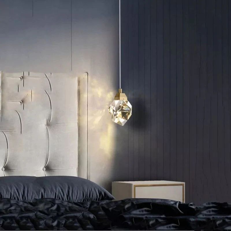 Taryn Crystal Pendant — Handcrafted K9 Crystal Light Fixture with Adjustable Length