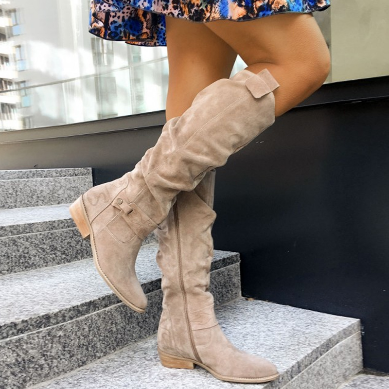 Women’s Knee-High Boots | Mid-Heel & Cushioning Insole | Premium Material & Non-Slip Sole | Comfortable Fit