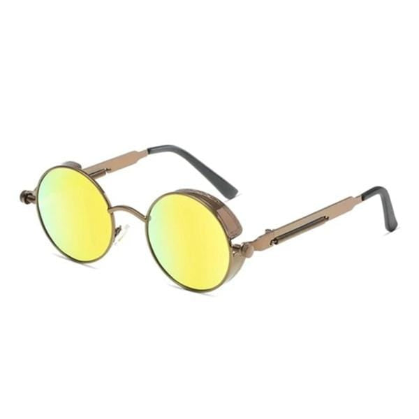 Polarized Steampunk Sunglasses | Round Metal Frame | UV400 Protection | Comfortable Fit