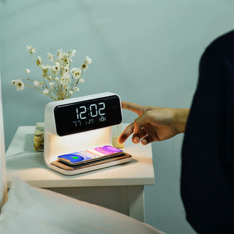 TranquilGlow – 3-in-1 Smart Bedside Lamp with Charger & Clock