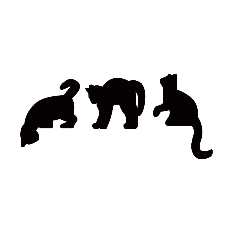 Rustic Wooden Black Cat Halloween Decorations – Spooky Door Silhouettes