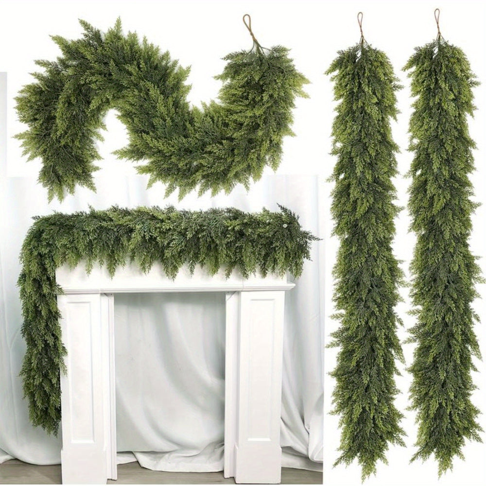 Elegant Holiday Garland with Faux Greenery for Versatile Decor