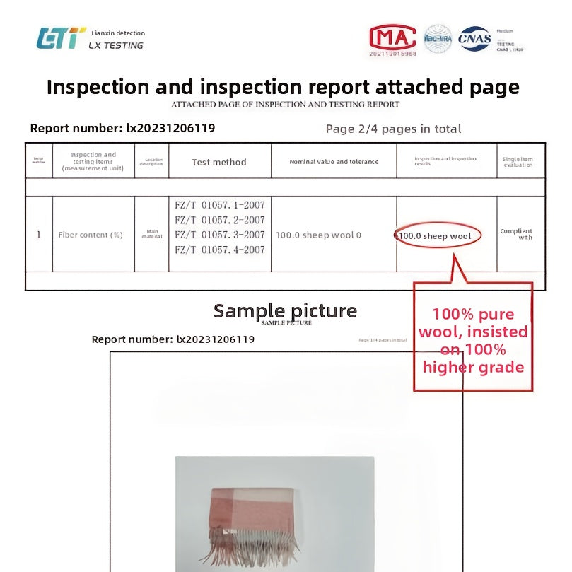 Wool Scarf | Soft Texture | Superior Warmth & Comfort | Wool