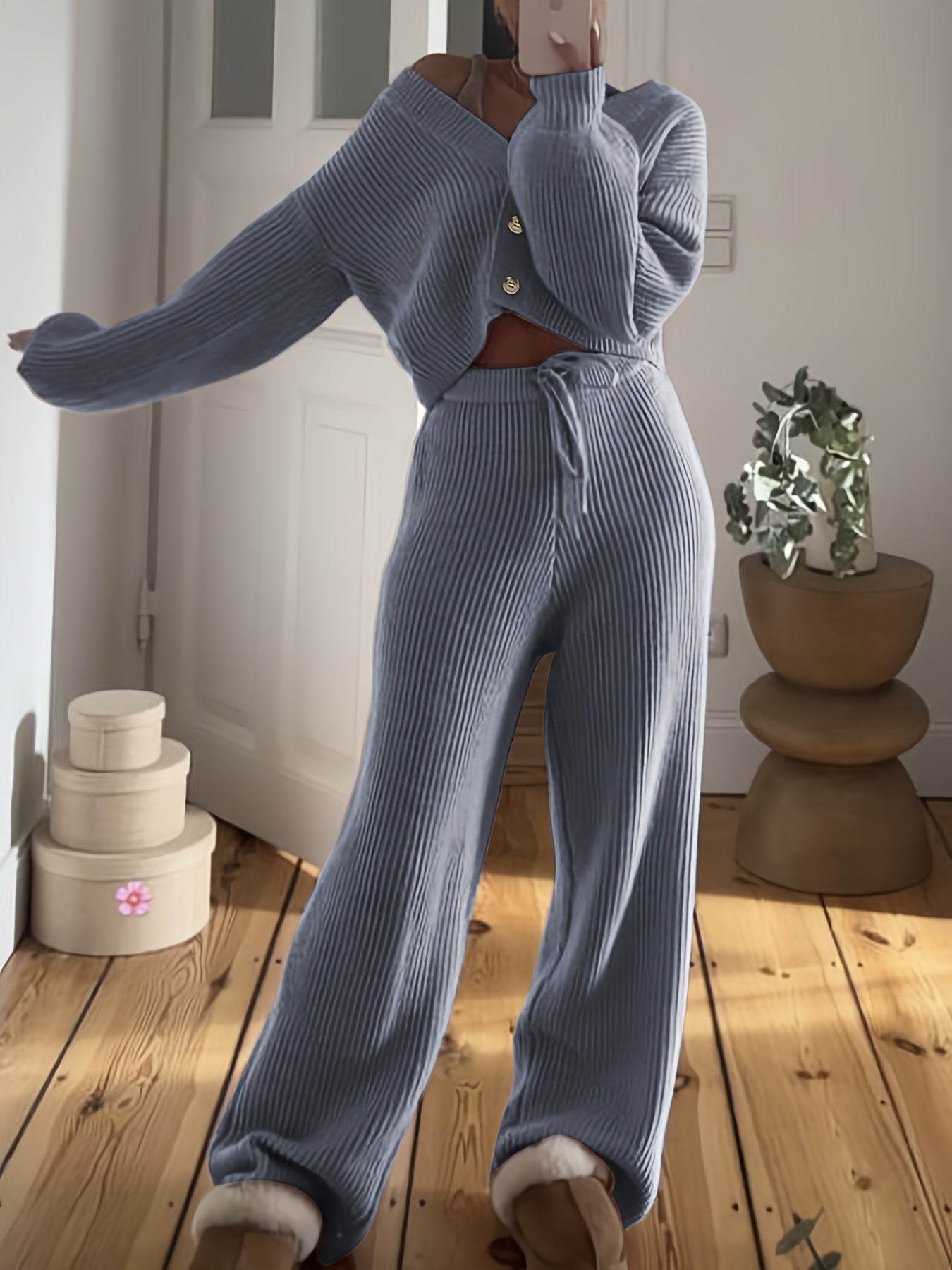 Women's Cardigan | Button Front | Casual Solid Color Style | Polyester