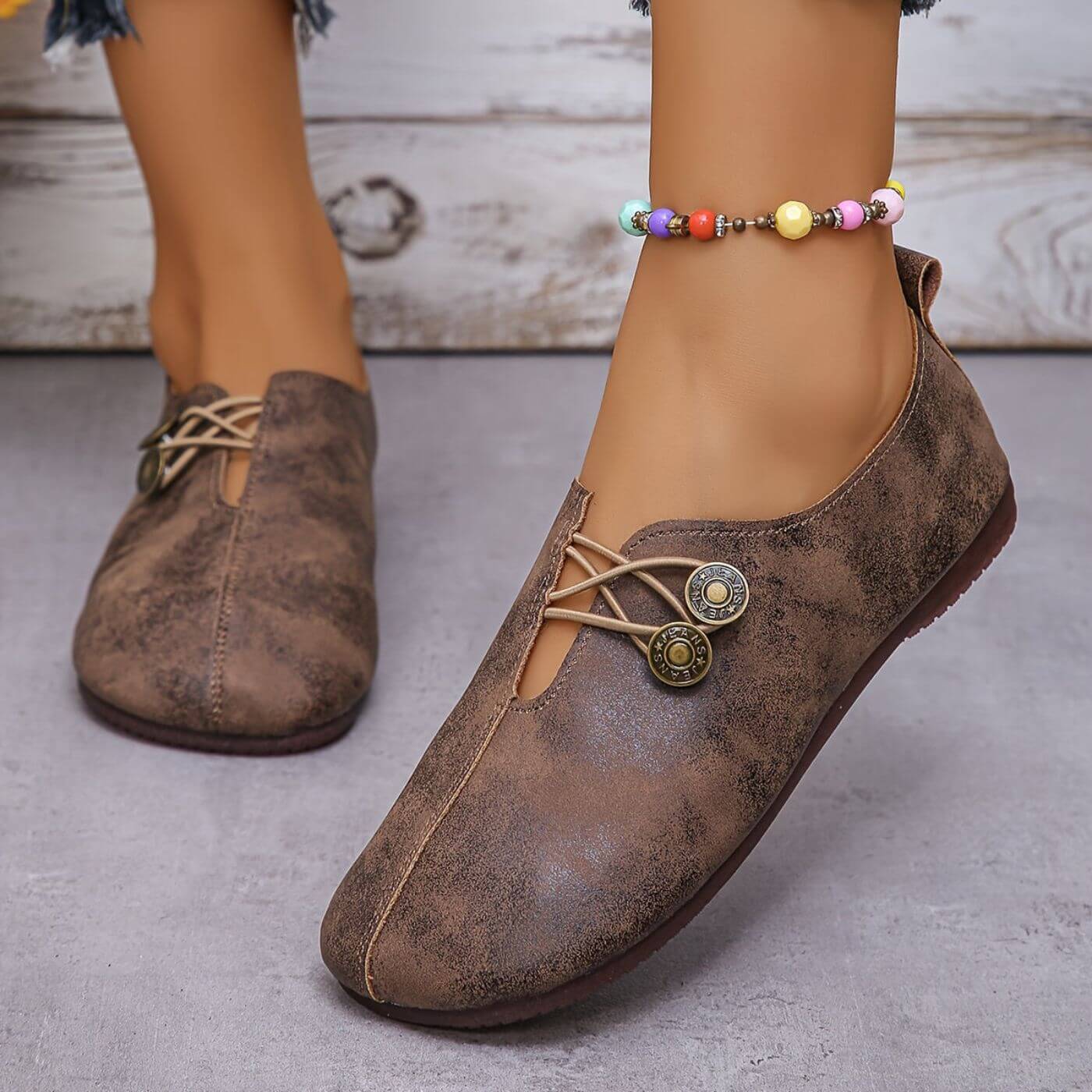 Women's Orthopedic Slip-On Loafers | Toggle Closure & Cut-Out Vamp | Lightweight Design | Comfortable Fit