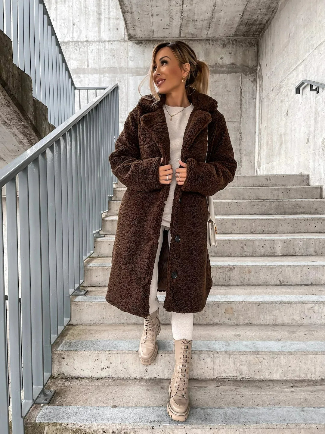Women’s Trench Coat | Plush Cashmere Feel | Long Length & Oversized Fit | Comfortable Warmth