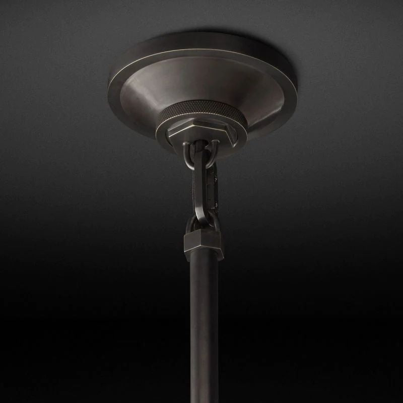 Munda Globe Pendant — Glass and Copper Kitchen Island Light Fixture
