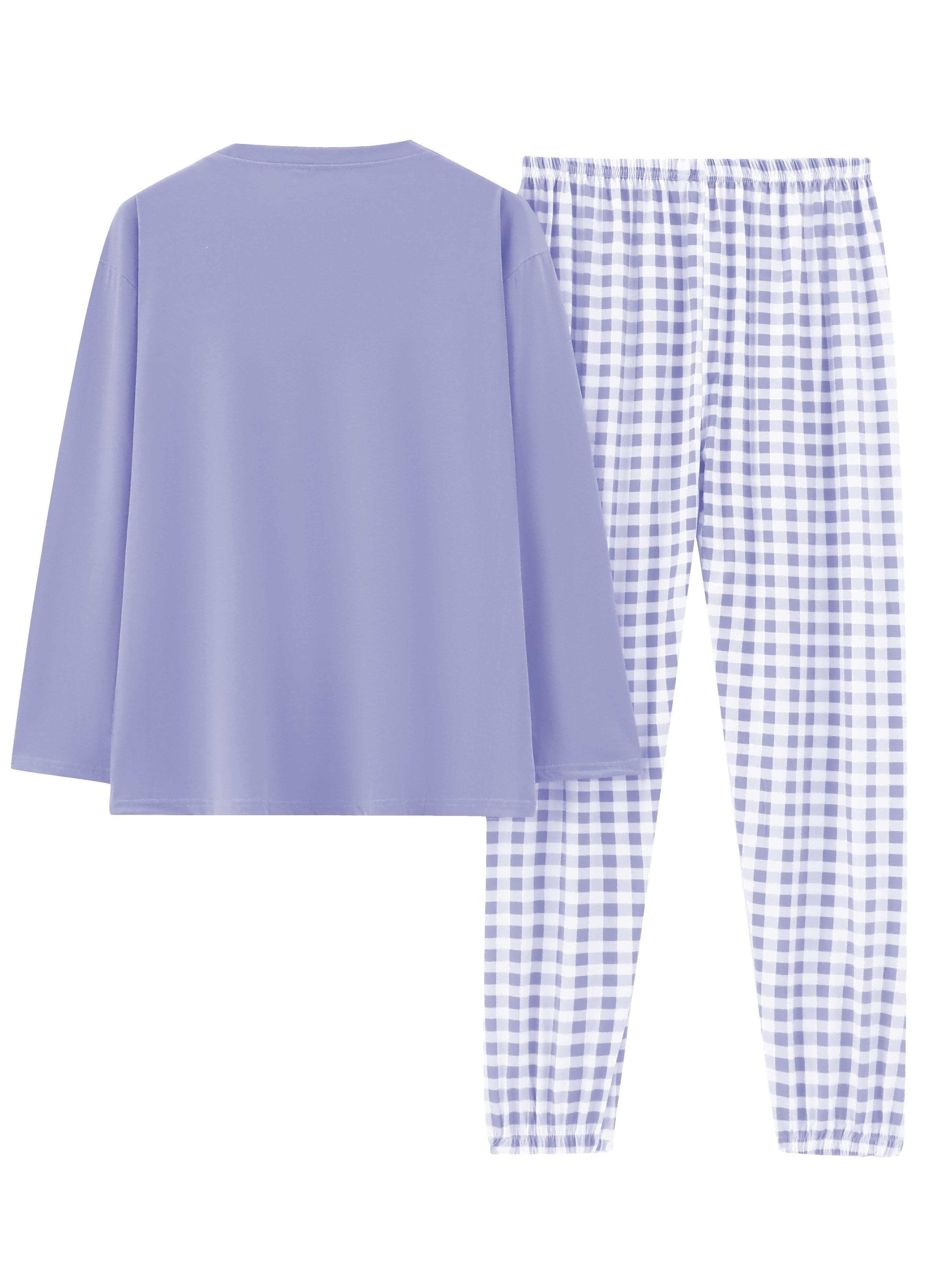 Plus Size Pajama Set | Long Sleeve | Comfortable Stretch Fit | Polyester