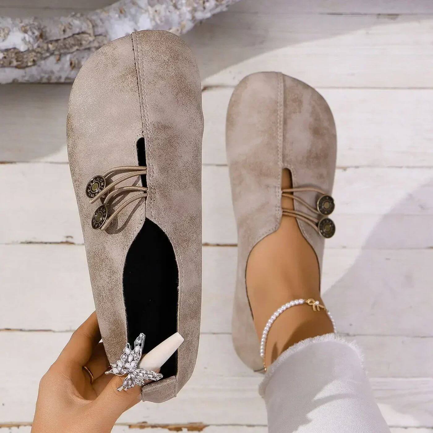 Women's Orthopedic Slip-On Loafers | Toggle Closure & Cut-Out Vamp | Lightweight Design | Comfortable Fit