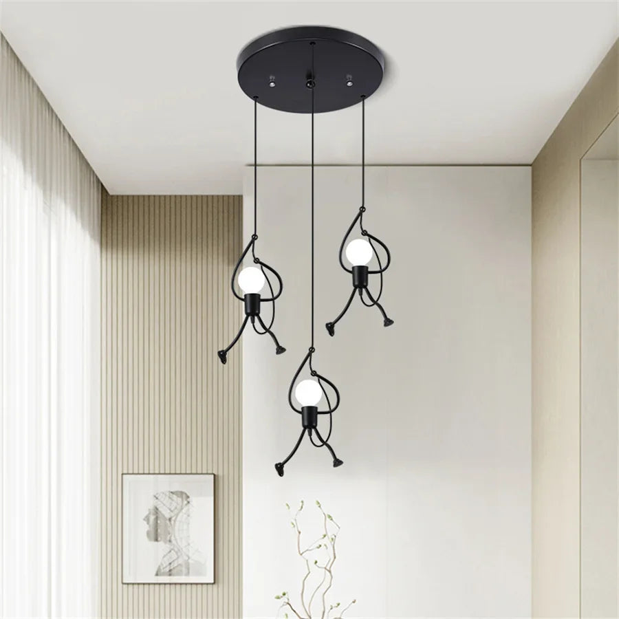 Pendant Ceiling Light | Doll-Shaped Design | Adjustable Hanging Height | Soft Cozy Illumination