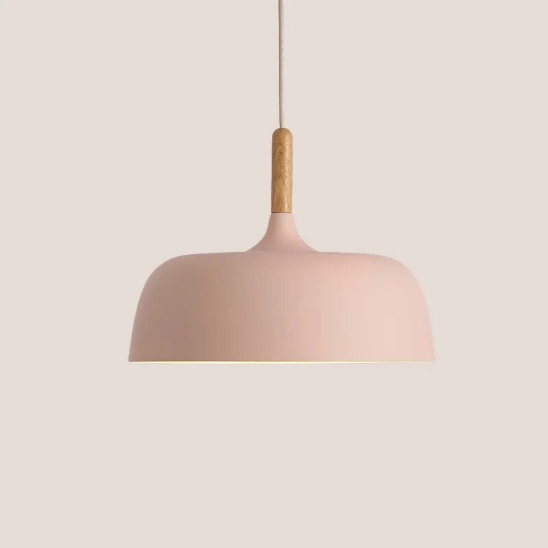 Pendant Lamp | Nordic Modern Design with Wooden Accent | LED Lighting | Adjustable Height