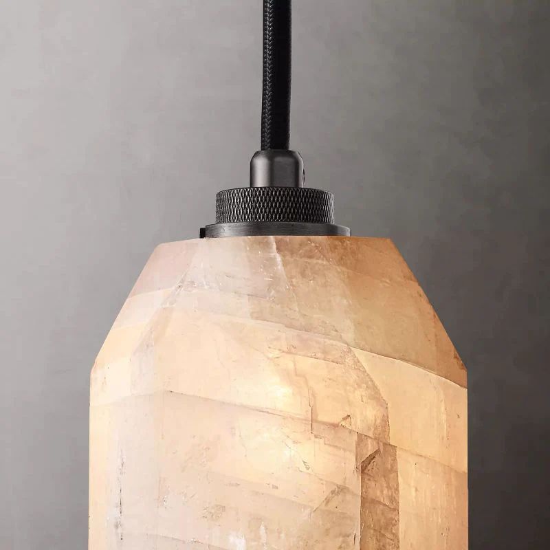 Avenlea Pendant — Alabaster Pendant Light with Warm White Glow