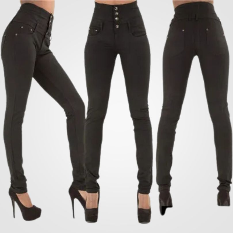 Women’s Skinny Jeans | High-Waisted Slim Fit | Denim & Polyester Blend | Comfortable Chic Design