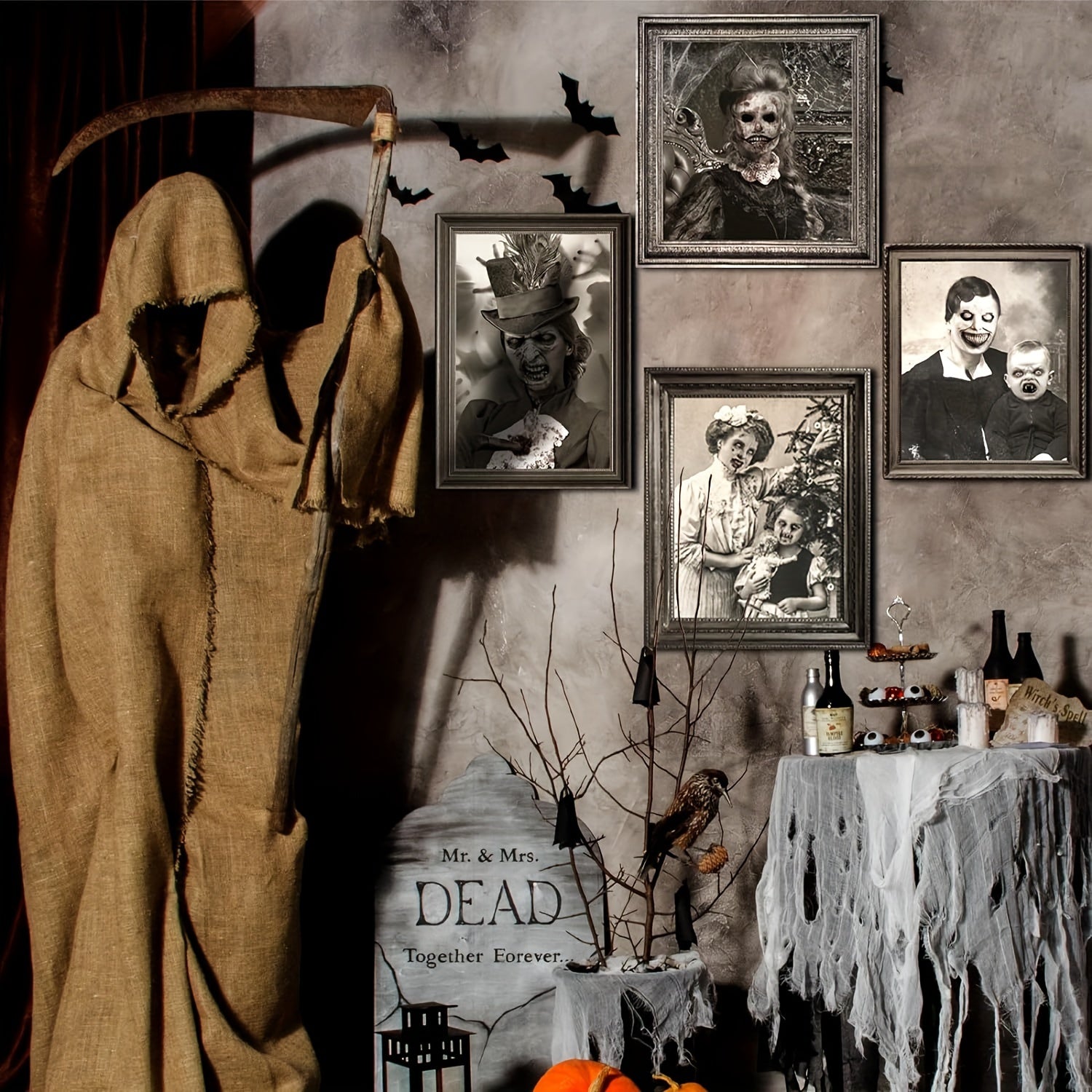 3D Moving Halloween Portraits for Haunted Walls and Doors