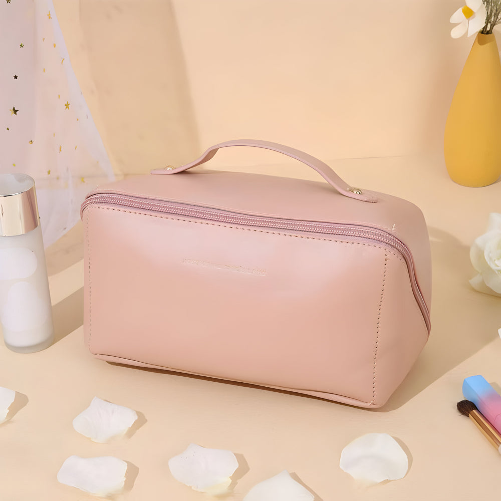 Spacious Travel Cosmetic Organizer with Durable Shell