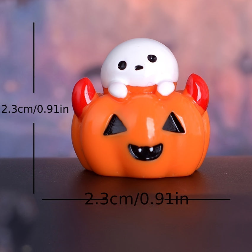 Mini Halloween Ghost and Pumpkin Ornaments for Spooky Seasonal Decor