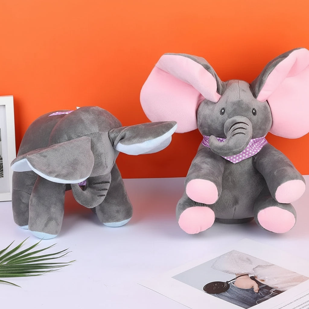 Musical Elephant Plush Toy with Interactive Features for Kids