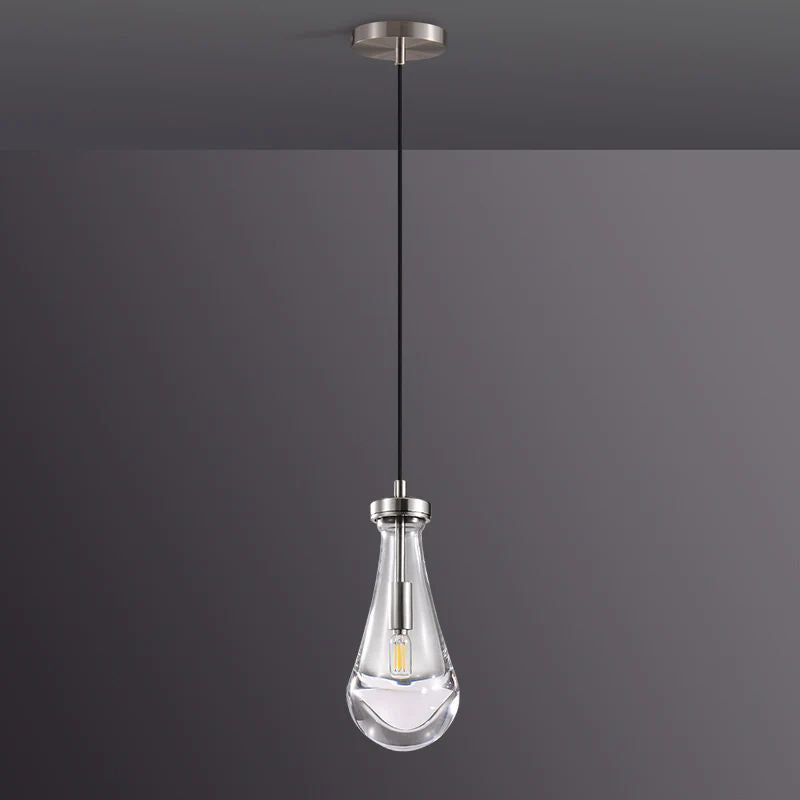 Lumina Raindrop — Hand-Blown Glass Pendant Light with Warm Glow