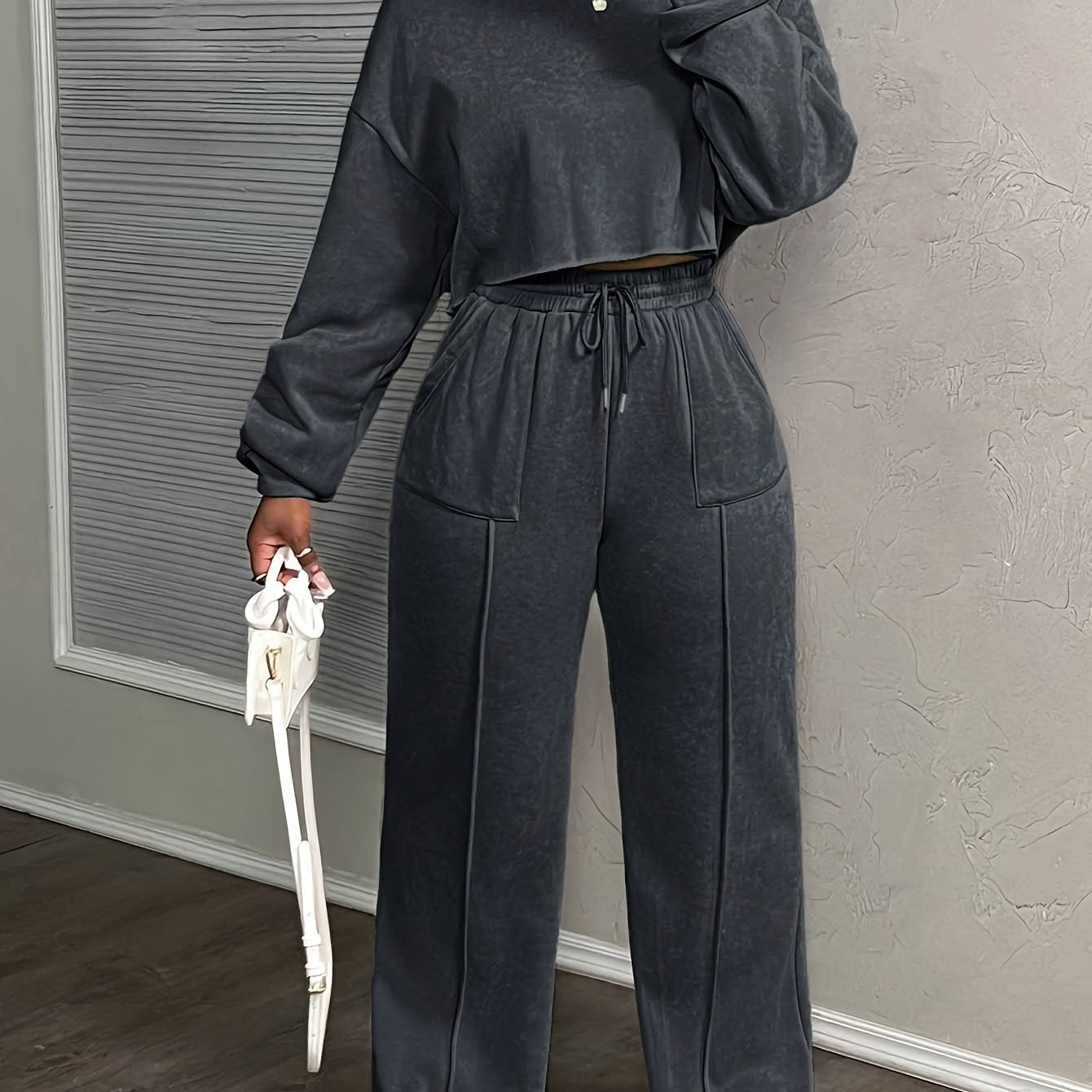 Women’s Sweatshirt Set | Oversized Fit | Comfortable Stretch Fabric | Polyester