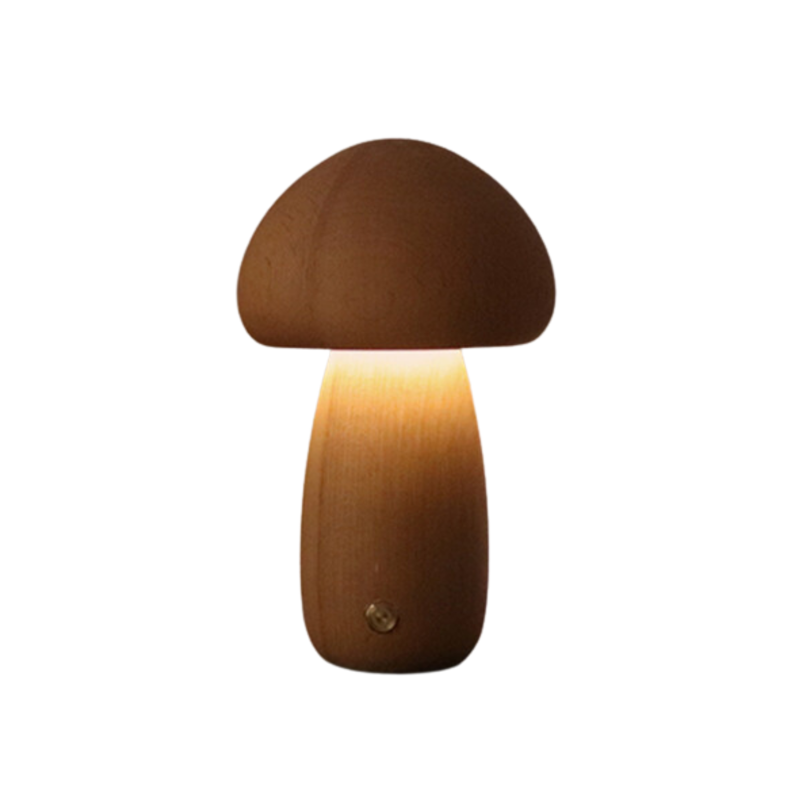Taavita - LED Night Light Wooden Mushroom with Touch Sensor & Dimmable Brightness