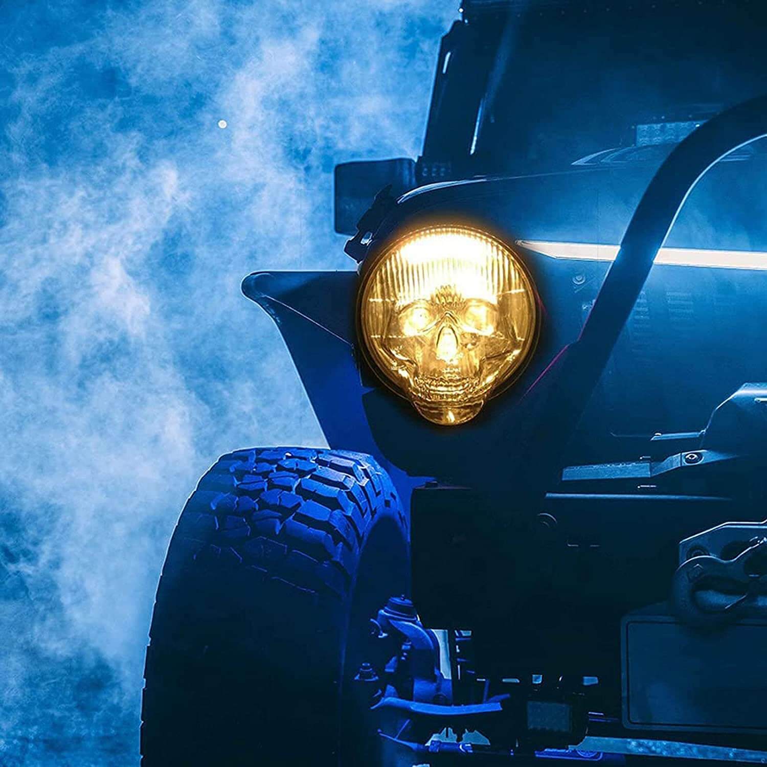 Skull Headlight Covers for Cars Halloween Decor Durable Protection