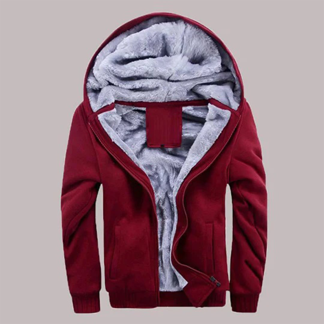 Men's Winter Jacket | Fleece Lined | Adjustable Hood and Pockets | Breathable
