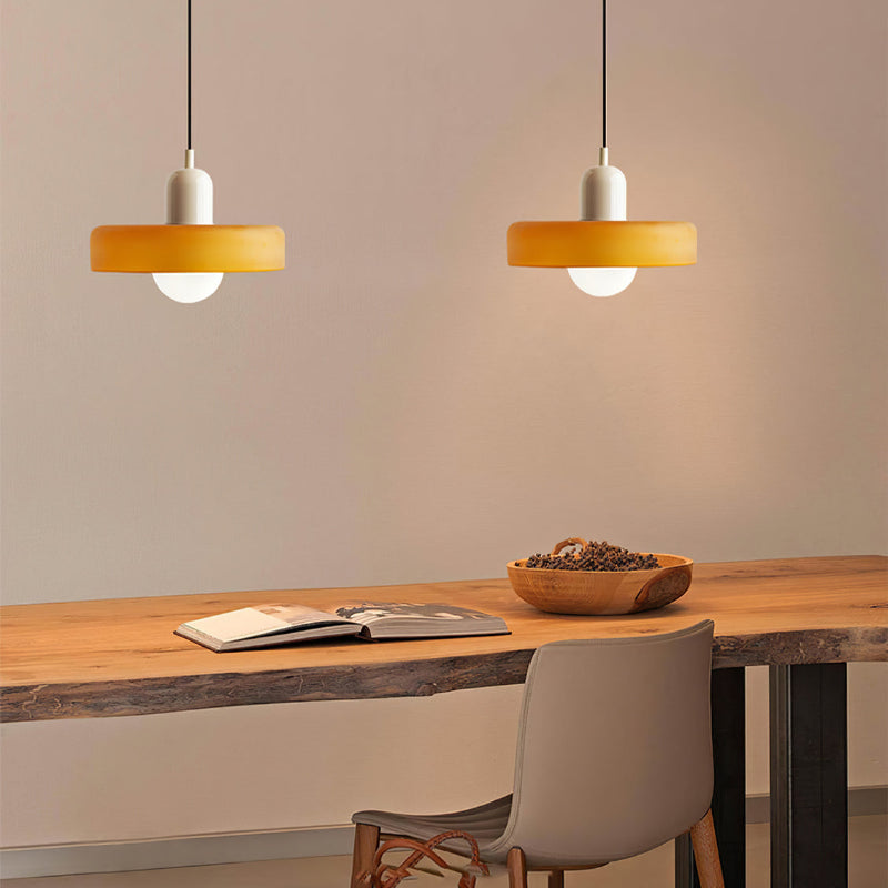 Pendant Lamp | Bauhaus Stained Glass Design | Glass Material | Adjustable Suspension