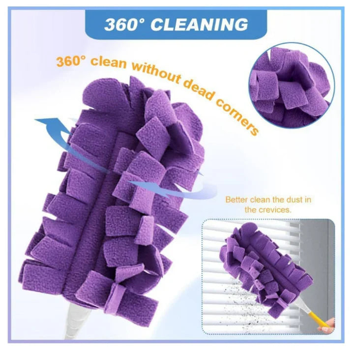 Set of 5 Microfiber Cleaning Pads for Dust, Hair, and Dirt Removal