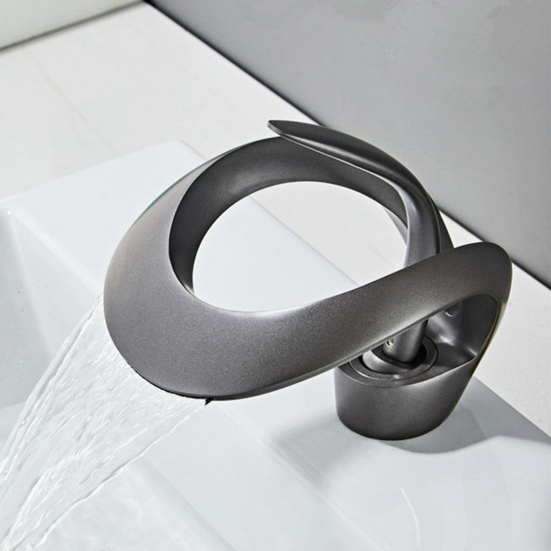 Liora — Solid Brass Bathroom Faucet with Brushed Gold Finish