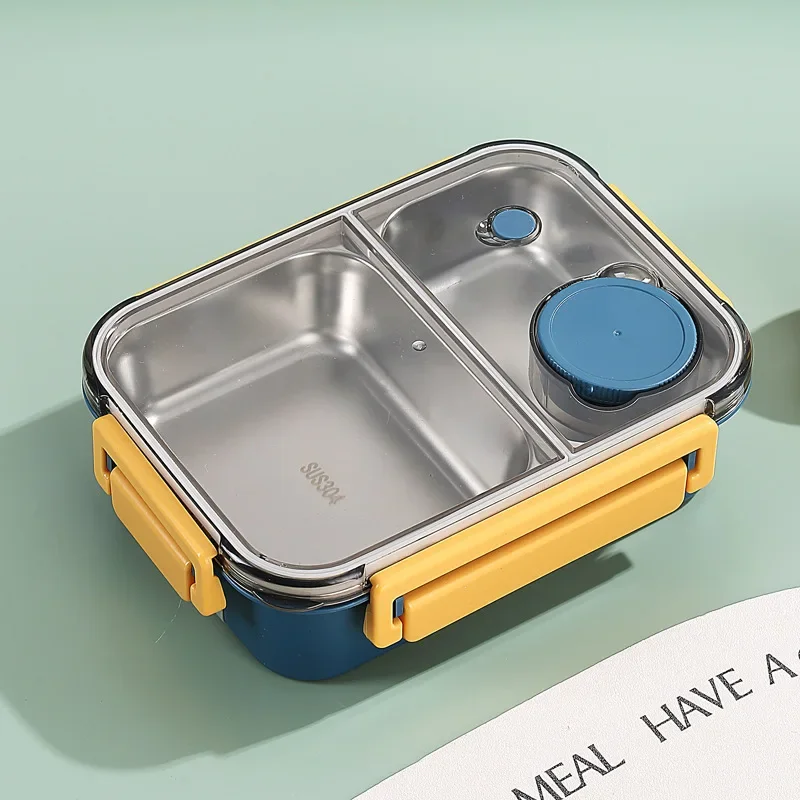 Insulated Lunch Box | Three-Compartment Design | Leak-Proof Lid | Compact & Portable