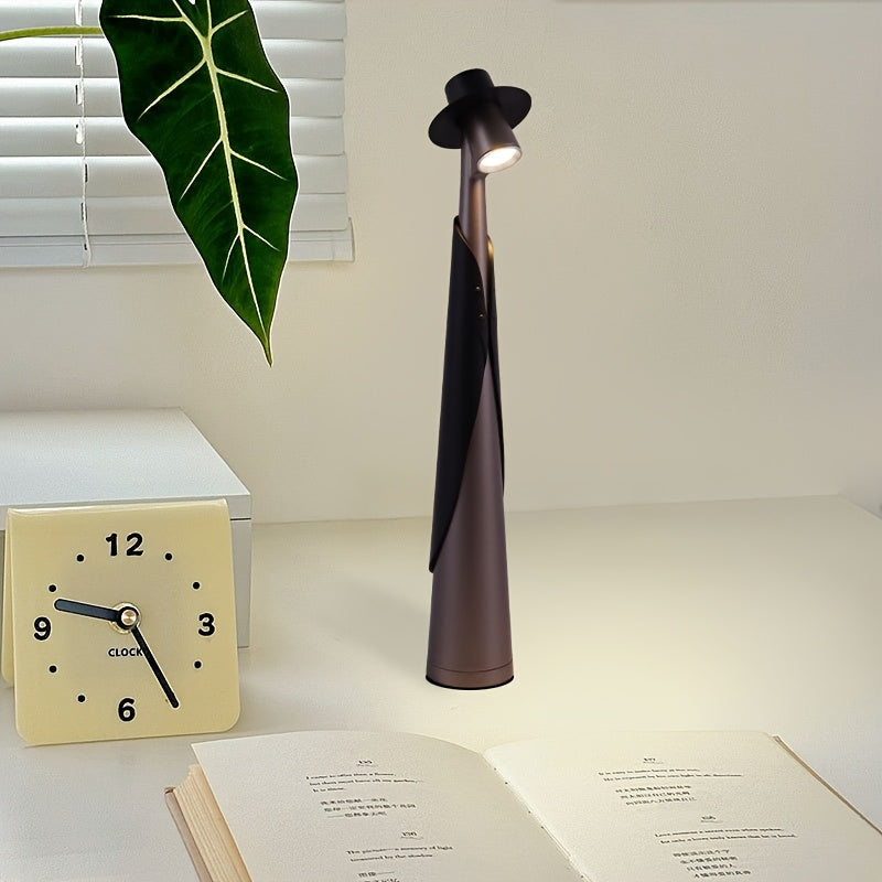 Artisan Glow Touch-Control LED Table Lamp with Rechargeable Battery