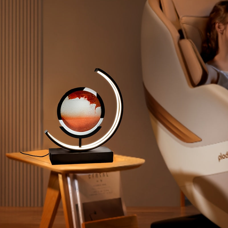 Tranquil Flow Hourglass Lamp – Soothing LED Sand Art Decor