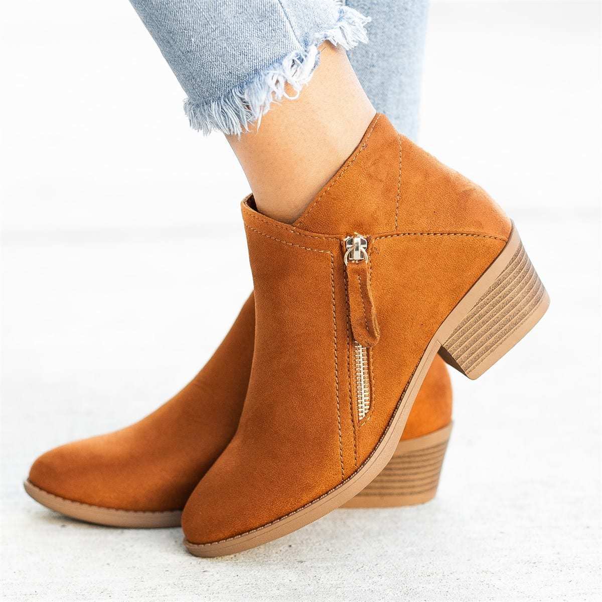 Women’s Ankle Boots | Orthopedic Support & PU Leather | Side Zipper Closure | Comfortable Fit