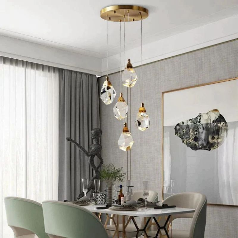Lirien — Faceted Crystal Pendant Light for Dining Rooms