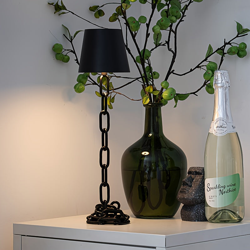 Sleek Chain-Style Desk Lamp with Cordless LED Technology